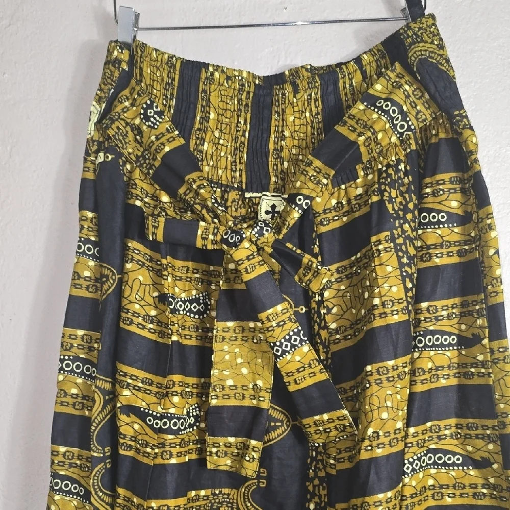 Krishna Black and Yellow Maxi Skirt - Picture 3 of 5